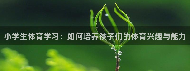 注册米兰体育官方正版app：小学生体育学习：如何培养孩子们的